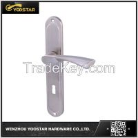 door handle on plate
