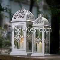 Handicraft antique finish metal lantern for home decoration