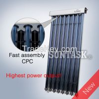 Suntask new CPC heat pipe solar collector with highest power output with Solar Keymark