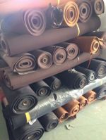 Pvc shoe leather stock lot, thickness 1.2mm to 1.4mm, for slippers, 80% brown& black colour