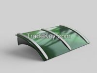 XINHAI new design polycarbonate plastic door/window canopy/awning with polycarbonate solid sheet