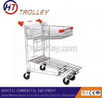 heavy duty platform cargo trolley on wheels