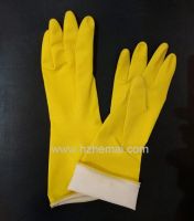 yellow latex kitchen glove