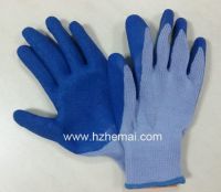 Polyester Shell Grip Latex Labor Working Glove