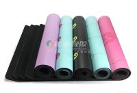 Digital full color printed natural rubber custom printed polyurethane leather yoga mats