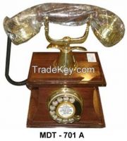 Brass Wooden Maharaja Telephone.