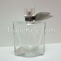glass perfume bottle with ribbon