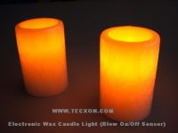 CAN-07A  LED Blow On/Off WAX Candle Light(3PCS Button Battery)
