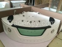 Acrylic Corner Jet Whirlpool Massage Bathtub