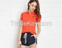 Orange plain no brand slim dry fit sports gym golf t tee shirt