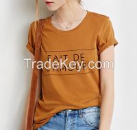 T shirt wholesale cheap 100% cotton printed  t shirt for women