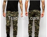 high quality mens joggers factory fashion camo print skinny custom joggers sports pants men