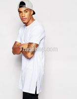 mens oversized zip side tall t-shirts wholesale