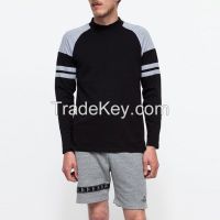 ribbed turtleneck stripe athletic fit long sleeve t shirts