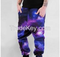 2016 Custom Mens 3D Digital Printed Drop Crotch Sweatpants