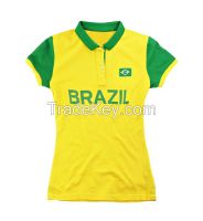 Brazil color combination polo t shirt