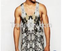 fashion plain gym tank top custom pattern for men