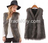 Thicken Winter Fur Tank Top Women Coat new fashion 2016