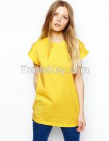 china wholesale women blank casual t shirt, loose cotton t shirt