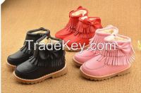 Hot Baby Girl Boy pink Shoes Anti-Slip Toddler Soft Sole Winter boots