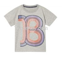 round neck printed letter t shirt for boys wholesale china