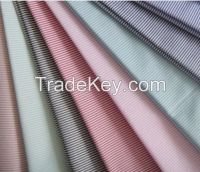 woven t/c yarn dyed simple stripe plain men's shirt fabric