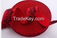 China professional manufacture custom logo fancy elastic webbing for garment