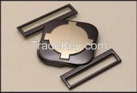 New design two parts belt buckle with snap button for fashion clothes