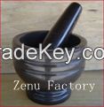 Mom's gift natural black marble mortar pestle manufacture by factory