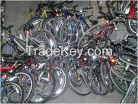 Lot of used bicycle