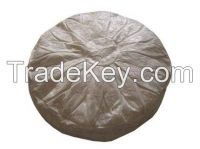 Moroccan Pouf-White Leather Floor Pouf
