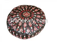 Moroccan Leather Ottoman Pouf Footstool-XL
