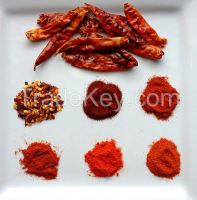 Red Dry Chilly with stem and grind  Powder chilli