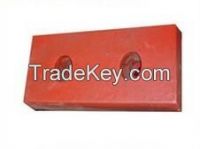 Jaw crusher spare parts toggle plate