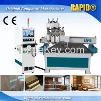 China Rd1325 3 Spindle Side Milling CNC Router Cabinet door making Machine