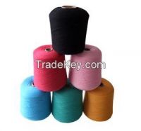 Wool yarn with woolen, semi-worsted, worsted