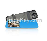 5.0-inch Full HD Display Dual Lens Car Rear-view Mirror Camera with Radar Detector