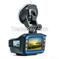 3-axis G-sensor Protect Mini Car Dash Camera with Seamless Looping Video, Infrared FM Radar Detector