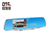 140 Degree Wide-angle Lens Anti-dazzle Blue Rearview Mirror Car DVR Recorder