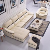 Italy design cow leather sofa set