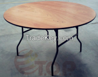 Wood Folding Round Table