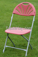 Plastic and steel folding chair