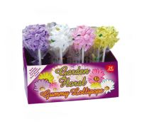 sweet Garden Floral Gummy Lollipops candy,confectionery