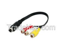3RCA to MINI DIN Audio cables