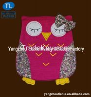Owl Knitted Hot Water Bottle Cover