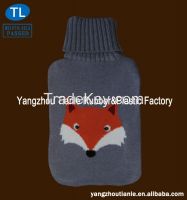 Animal Knitted Hot Water Bottle Cover