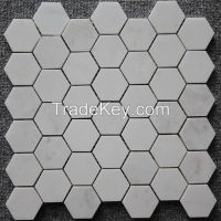 Easten White China White Hexagon Mosaic