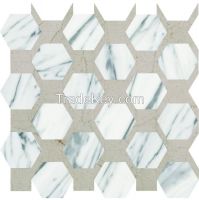 Venato Carrara and Beige Mosaic