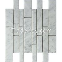 Carrara White Rectangle Mosaic