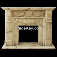 White Onyx Fireplace